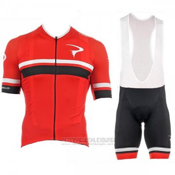 2017 Fahrradbekleidung Pinarello Rot Trikot Kurzarm und Tragerhose