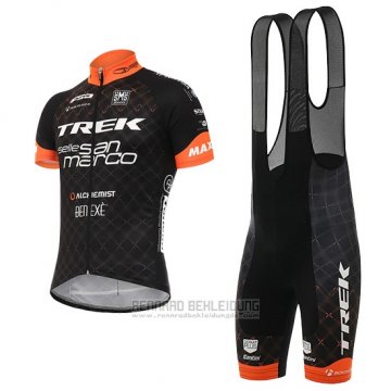 2017 Fahrradbekleidung Trek Shwarz Trikot Kurzarm und Tragerhose