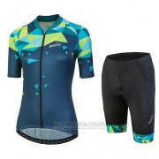 2018 Fahrradbekleidung Frau Nalini Chic Grun Trikot Kurzarm und Tragerhose