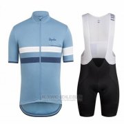 2018 Fahrradbekleidung Ralph Blau und Blau Tief Trikot Kurzarm und Tragerhose