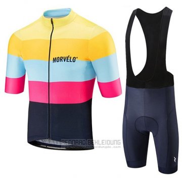 2019 Fahrradbekleidung Morvelo Gelb Rosa Shwarz Trikot Kurzarm und Overall