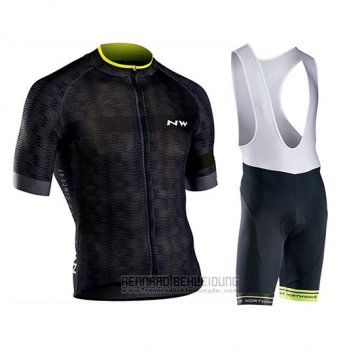 2019 Fahrradbekleidung Northwave Shwarz Trikot Kurzarm und Tragerhose