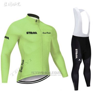 2019 Fahrradbekleidung STRAVA Lich Grun Trikot Langarm und Overall