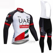 2019 Fahrradbekleidung UCI Weltmeister Uae Wei Shwarz Rot Trikot Langarm und Tragerhose