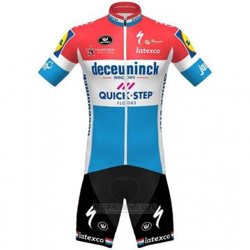 2020 Fahrradbekleidung Deceuninck Quick Step Champion Niederlande Trikot Kurzarm und Tragerhose