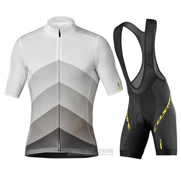 2020 Fahrradbekleidung Mavic Grau Shwarz Trikot Kurzarm und Tragerhose