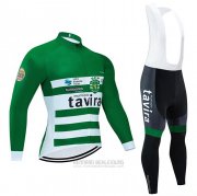 2020 Fahrradbekleidung Tavira Wei Grun Trikot Langarm und Tragerhose