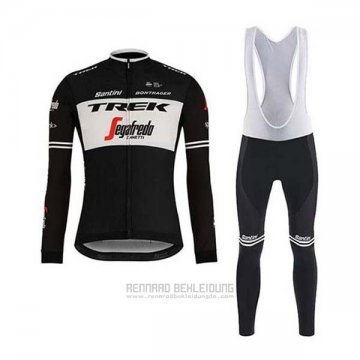 2020 Fahrradbekleidung Trek Segafredo Shwarz Wei Trikot Langarm und Tragerhose