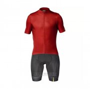 2021 Fahrradbekleidung Mavic Rot Trikot Kurzarm und Tragerhose