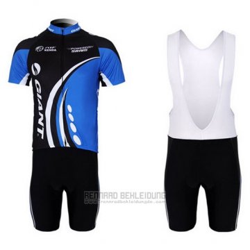 2011 Fahrradbekleidung Giant Blau Trikot Kurzarm und Tragerhose