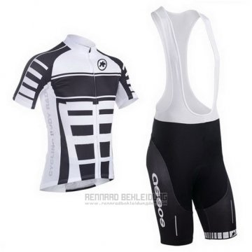 2013 Fahrradbekleidung Assos Wei und Shwarz Trikot Kurzarm und Tragerhose