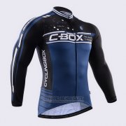 2015 Fahrradbekleidung Fox Cyclingbox Blau Trikot Langarm und Tragerhose
