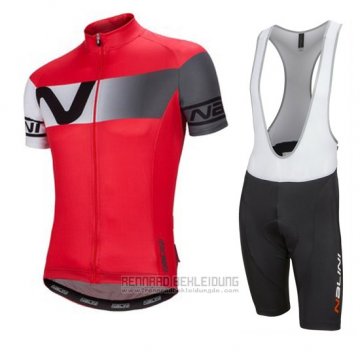 2016 Fahrradbekleidung Nalini Grau und Rot Trikot Kurzarm und Tragerhose