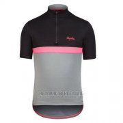 2016 Fahrradbekleidung Rapha Shwarz und Rot Trikot Kurzarm und Tragerhose