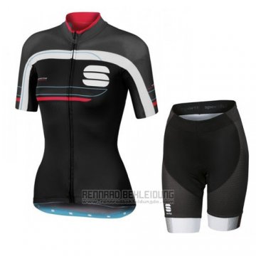 2016 Fahrradbekleidung Sportful Rot und Shwarz Trikot Kurzarm und Tragerhose