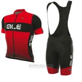 2017 Fahrradbekleidung ALE R-ev1 Rumbles Rot Trikot Kurzarm und Tragerhose