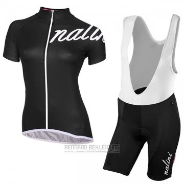 2017 Fahrradbekleidung Frau Nalini Wave Tief Shwarz Trikot Kurzarm und Tragerhose