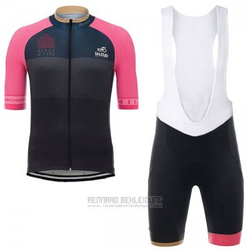 2017 Fahrradbekleidung Giro D'italien Monza Milano Braun Trikot Kurzarm und Tragerhose