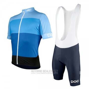 2017 Fahrradbekleidung POC Fondo Elements Hellblau Trikot Kurzarm und Tragerhose