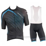 2017 Fahrradbekleidung Pinarello Blau und Shwarz Trikot Kurzarm und Tragerhose