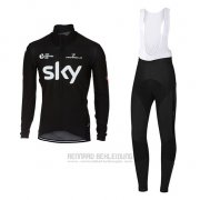 2017 Fahrradbekleidung Sky Tief Shwarz Trikot Langarm und Tragerhose