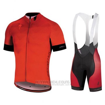 2018 Fahrradbekleidung Specialized Orange Shwarz Trikot Kurzarm und Tragerhose(1)