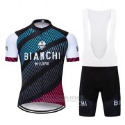 2019 Fahrradbekleidung Bianchi Blau Shwarz Rot Trikot Kurzarm und Overall