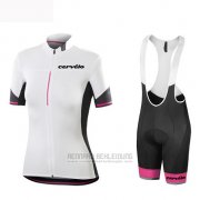 2019 Fahrradbekleidung Frau Cervelo Wei Shwarz Trikot Kurzarm und Tragerhose