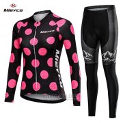 2019 Fahrradbekleidung Frau Mieyco Shwarz Rosa Trikot Langarm und Overall