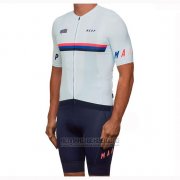 2019 Fahrradbekleidung Maap Nationals Wei Trikot Kurzarm und Tragerhose