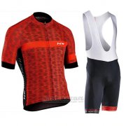 2019 Fahrradbekleidung Northwave Rot Trikot Kurzarm und Tragerhose