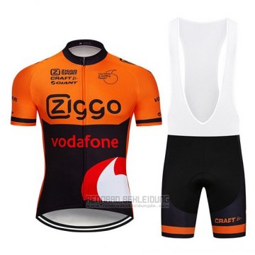 2019 Fahrradbekleidung Ziggo Orange Shwarz Trikot Kurzarm und Overall