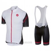 2020 Fahrradbekleidung Castelli Shwarz Wei Rot Trikot Kurzarm und Tragerhose