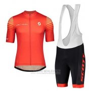 2020 Fahrradbekleidung Scott Rot Trikot Kurzarm und Tragerhose