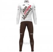 2021 Fahrradbekleidung Ag2r La Mondiale Wei Trikot Langarm und Tragerhose