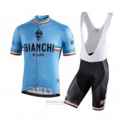 2021 Fahrradbekleidung Bianchi Wei Trikot Kurzarm und Tragerhose