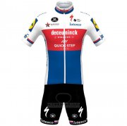 2021 Fahrradbekleidung Deceuninck Quick Step Champion Tschechische Republik Trikot Kurzarm und Tragerhose