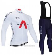 2021 Fahrradbekleidung INEOS Grenadiers Wei Trikot Langarm und Tragerhose