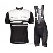 2021 Fahrradbekleidung Scott Wei Shwarz Trikot Kurzarm und Tragerhose