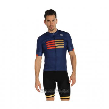 2021 Fahrradbekleidung Sportful Blau Trikot Kurzarm und Tragerhose