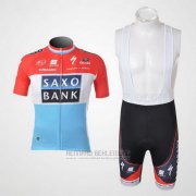 2010 Fahrradbekleidung Saxo Bank Luxemburg Trikot Kurzarm und Tragerhose