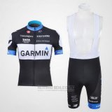 2011 Fahrradbekleidung Garmin Cervelo Wei und Shwarz Trikot Kurzarm und Tragerhose