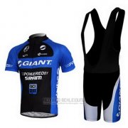 2011 Fahrradbekleidung Giant Blau und Shwarz Trikot Kurzarm und Tragerhose