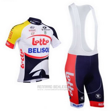 2013 Fahrradbekleidung Lotto Belisol Volett und Wei Trikot Kurzarm und Tragerhose