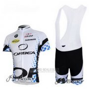 2013 Fahrradbekleidung Orbea Shwarz und Wei Trikot Kurzarm und Tragerhose