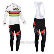 2013 Fahrradbekleidung UCI Weltmeister BMC Trikot Langarm und Tragerhose