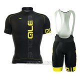 2016 Fahrradbekleidung ALE Shwarz Trikot Kurzarm und Tragerhose