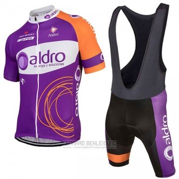 2017 Fahrradbekleidung Aldro Volett Trikot Kurzarm und Tragerhose