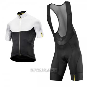 2017 Fahrradbekleidung Mavic Shwarz und Wei Trikot Kurzarm und Tragerhose