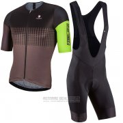 2017 Fahrradbekleidung Nalini Velodromo Braun Trikot Kurzarm und Tragerhose